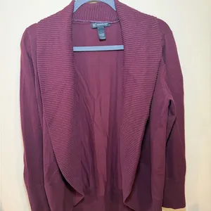 INC International Concepts Deep Burgundy Cardigan thumbnail 1