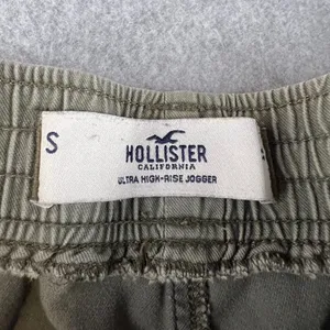 Hollister Pants Women's small Olive green Ultra high rise jogger elastic waist. thumbnail 2
