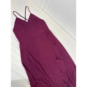 NWOT Lulus In Love Forever Plum Lace-Up High-Low Maxi Dress Wedding Prom Size XL thumbnail 5