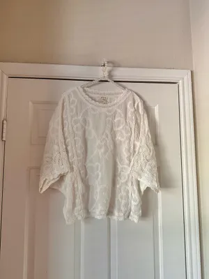 Pol White Embroidered Cotton Top thumbnail 2