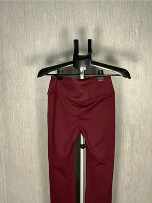 High-Waist Stretch Flare Pants in Burgundy Size Small thumbnail 10