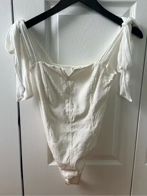 Free People Lola Bodysuit in White thumbnail 2