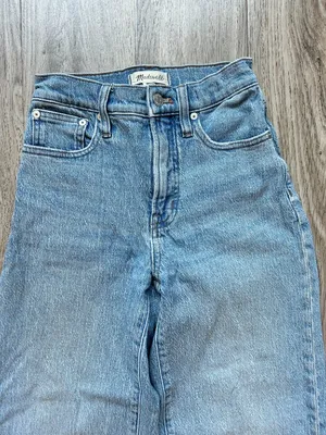 Madewell The Perfect Vintage Wide-Leg Jean Light Wash Size 23 thumbnail 4