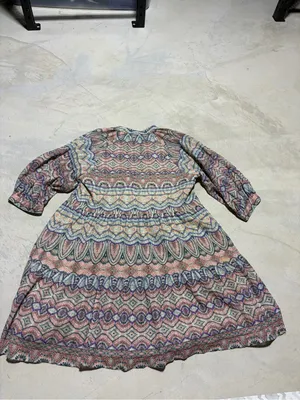 Amanda uprichard Diego Patterned Boho Tiered Dress large thumbnail 7