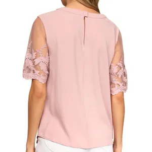 NWT Lulus Lisa Marie Mauve Pink Embroidered Top Medium thumbnail 2