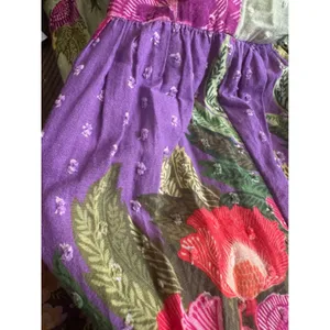 Farm Rio for Anthropologie Floral Tiered Swiss Dot Maxi Skirt Size XS thumbnail 6