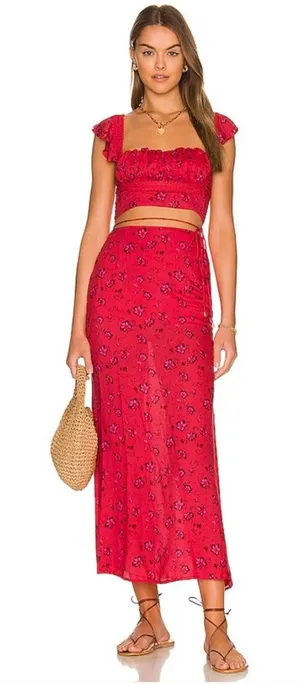 Free People Bijou Set in Cherry Combo Size 8 thumbnail 1