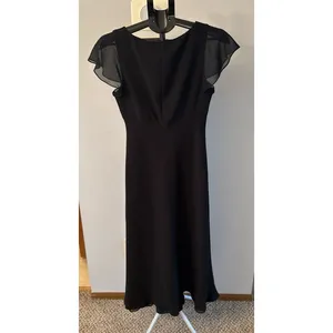 Jones Wear Dress Women's Black Sheer Short Sleeve Long Dress‎ Size 8 thumbnail 4