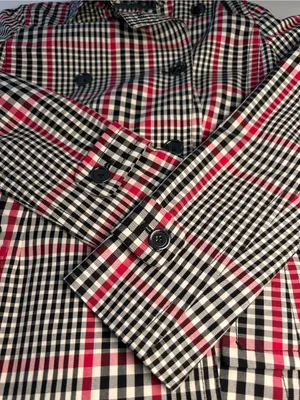 Banana Republic Women’s S Plaid Trench Coat Belted Cotton Double Breasted thumbnail 9