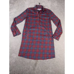 Southern Tide Alyssa Wintertime Spice Plaid Shirt Dress Xs Pockets‎ thumbnail 2