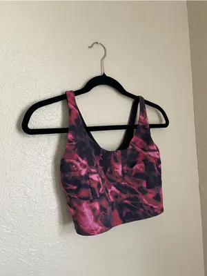 Lululemon Nulu Front Darting Yoga Bra Size 6 Intensity Pink Blossom Multi thumbnail 4
