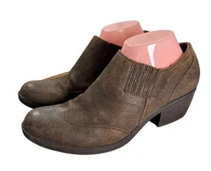 Korks by Kork Ease Brown Leather Suede Booties Women’s Size 9 thumbnail 1