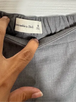 Abercrombie & Fitch‎ Side Stripe Pull On Pants Gray White Size M thumbnail 5