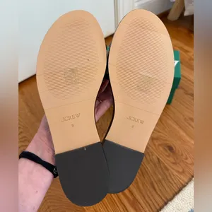 NIB J.Crew Georgina Sandals in Canvas and Leather Strap Slide Sandals size 8 thumbnail 5