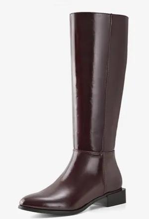 NEW Shoe'N Tale Chunky Low Heel Pointed Toe Winter Knee High Boots 6.5 thumbnail 1