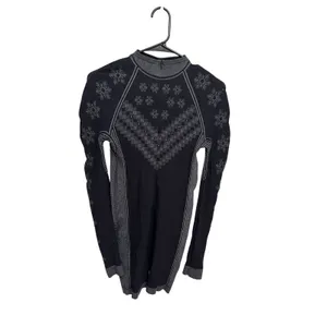 SKIMS FIRST LAYERS Half Zip Onesie 2X/3X OBSIDIAN WINTER FAIRISLE New thumbnail 5