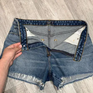 NWT Abercrombie & Fitch Annie High Rise Short 100%cotton 29/8Zipper Cut Off Blue thumbnail 6
