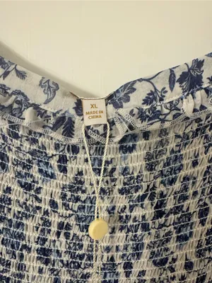 NWT Revolve | Super Natural by Secret Mission |Blue Greenport Puff Sleeve Dress thumbnail 7