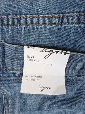 NWT Vigoss Wide Leg Two-Tone Light Blue Women’s Jeans size 5 27 thumbnail 7
