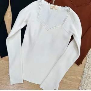 Sezane Maha Jumper Chestnut in white S thumbnail 2