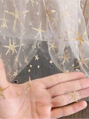 Joanna August • BHLDN Brenda Long Star Gown strapless champagne tulle glitter thumbnail 15