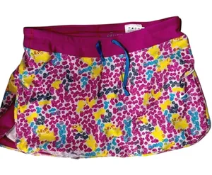 Nike Skort Skirt Women, small, Fuchsia Circle‎ Print Dri Fit Zip Pocket Shorts thumbnail 1