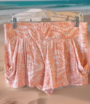 Free People Shorts Elastic Back Loose Oversized Peach Womens Small thumbnail 1