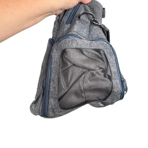 Lug Boxer Overnight Athletic Gym Bag Heather Grey Quilted Travel Shoe compartmen thumbnail 7
