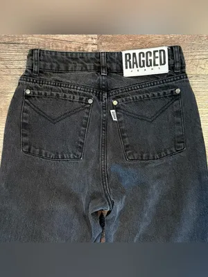 The Ragged Priest Black Washed High Waisted Wide Leg Jeans 24 Grunge Rock Goth thumbnail 5
