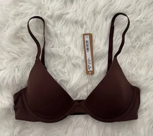 Skims Fits Everybody Scoop Plunge Bra Cocoa Size 32B thumbnail 1