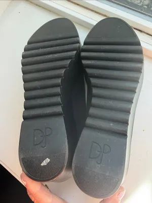 Donald J. Pliner Black Platform Slip-On Shoes thumbnail 7