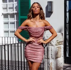 Hello Molly Mini Dress Pink Sparkly thumbnail 2