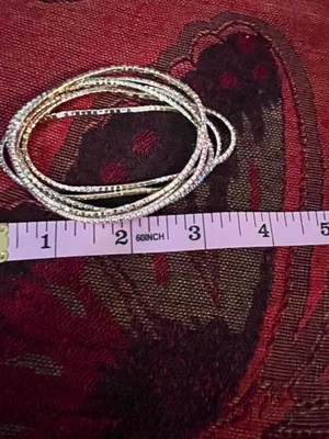 Guess colorful rhinestone gold stretchy bracelets thumbnail 4