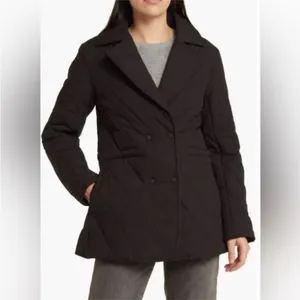 BCBGMAXAZRIA Women's‎ Quilted Water Resistant Blazer Black Size Medium normcore thumbnail 11