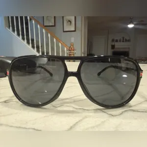 Carrera 1045/S 807IR Black Aviator Pilot Sunglasses 61mm w/ Case NWOT thumbnail 4