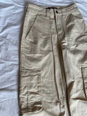 Hollister Khaki Tan Low Rise Baggy Cargo Pants Size 24 thumbnail 5
