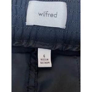 Aritzia Wilfred Women's Black High Rise Palazzo Wild Leg Trousers Dress Pants 6 thumbnail 5