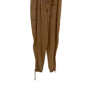 Alice + Olivia Tiana Button‎ Front Jumpsuit Tan Utility Cargo Tie Waist Size 8 thumbnail 7