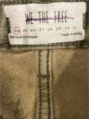 We the Free Green Denim pants jeans size 24 thumbnail 7