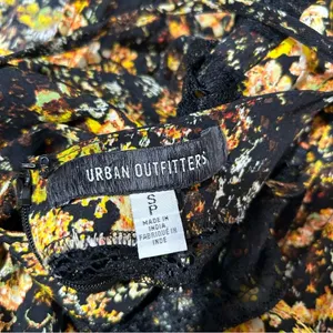 Urban Outfitters Lexi Lace Floral Midi Dress Slit Cut Out Whimsigoth Fairy Boho thumbnail 8