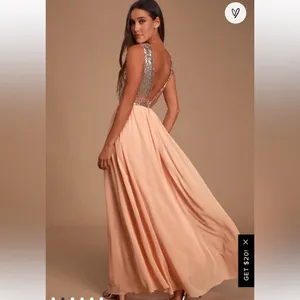 Lulu’s Elegant Encounter Rose Gold Sequin Maxi Dress thumbnail 6