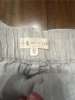 Lou & Grey paper bag shorts linen blend size XL thumbnail 2
