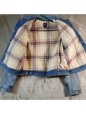 Gap Vintage Icon J Women's Light Blue Denim Jacket Collared Button Size S thumbnail 3