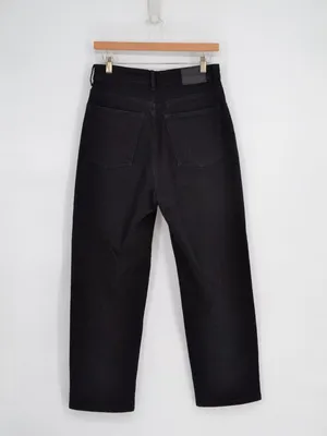 Everlane The Way High Rise Jeans Womens 29 Black Organic Cotton Relaxed Straight thumbnail 3