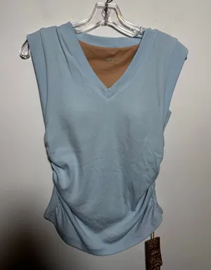 OGL Move Blue Ruched Side Sleeveless Bra Top Brami Size M New thumbnail 1