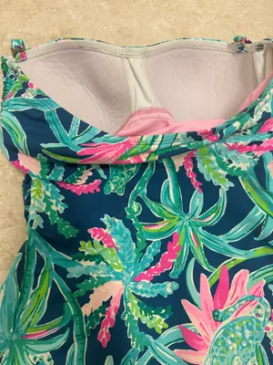Lilly Pulitzer Flamenco Strapless One-Piece Swimsuit - Tropical Pattern Size 6 thumbnail 7