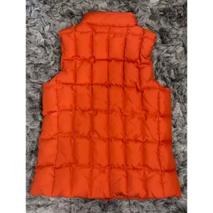 Gap Puffer Vest‎ Women S Orange Down Filled Quilted Full Zip Hiking Outdoor Neon thumbnail 2