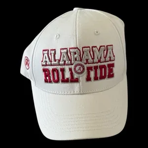 Top Of The World Alabama Crimson Tide Hat Cap One Fit Adjustable Roll Tide White thumbnail 2