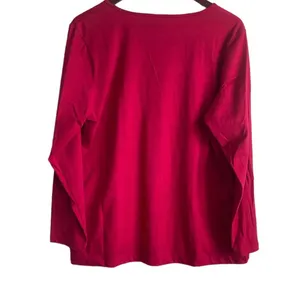 Christmas PJs Set Women 1X Red Long Sleeve Holiday Novelty Print Lounge Festive‎ thumbnail 4