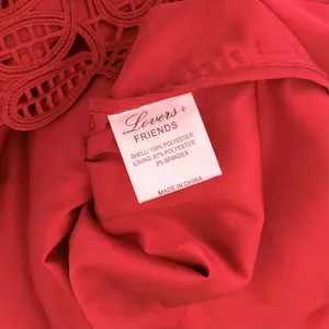 NWT LOVERS & FRIENDS Caspian Orange Lace Shift Mini Dress Halter Neck Small thumbnail 11